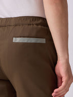 Bronze Brown Cargo Parachute Pants with Grey Trim