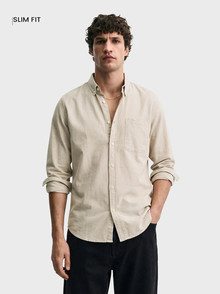 Beige Linen Shirt