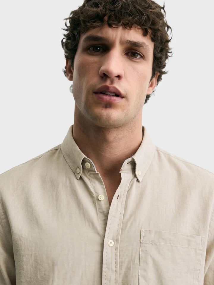 Beige Linen Shirt