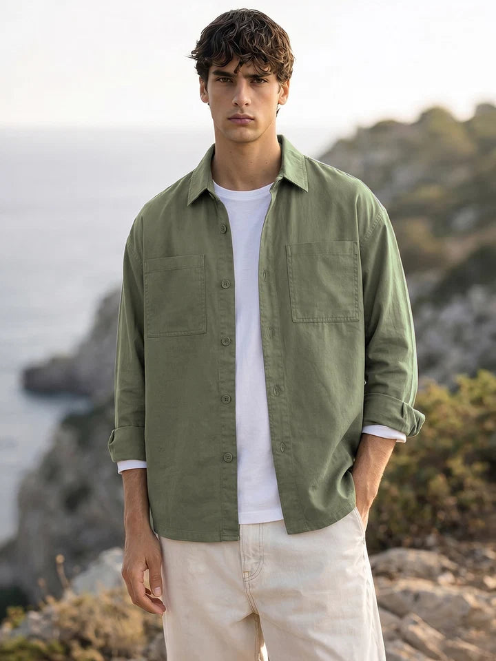 Green Linen Shirt
